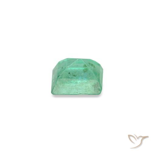 Esmeralda verde natural 0,11ct, baguete, SI