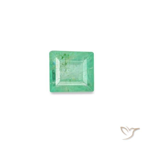 Esmeralda verde natural 0,14ct, baguete, SI