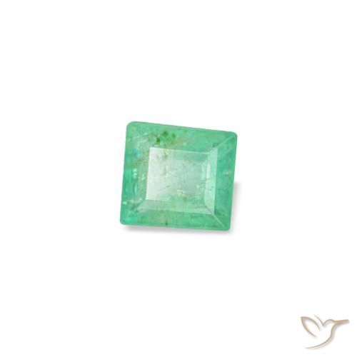 Esmeralda verde natural 0,14ct, baguete, SI