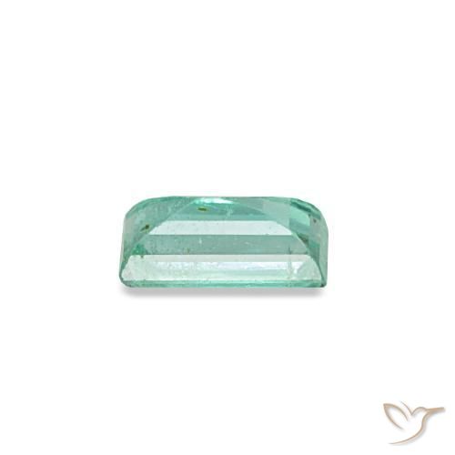 Esmeralda verde natural 0,13ct, baguete, VS-SI
