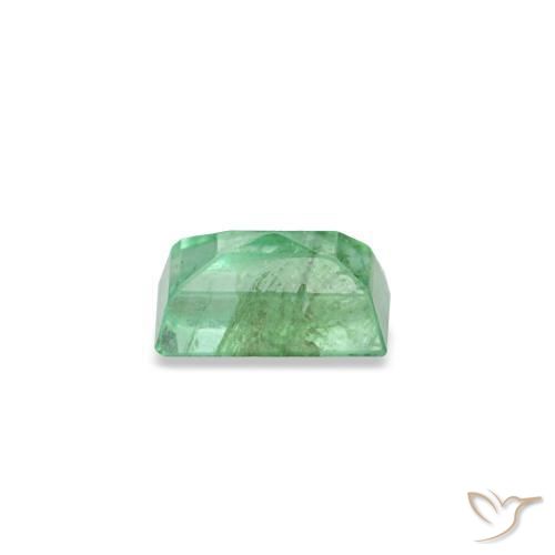 Esmeralda verde natural 0,14ct, baguete, SI