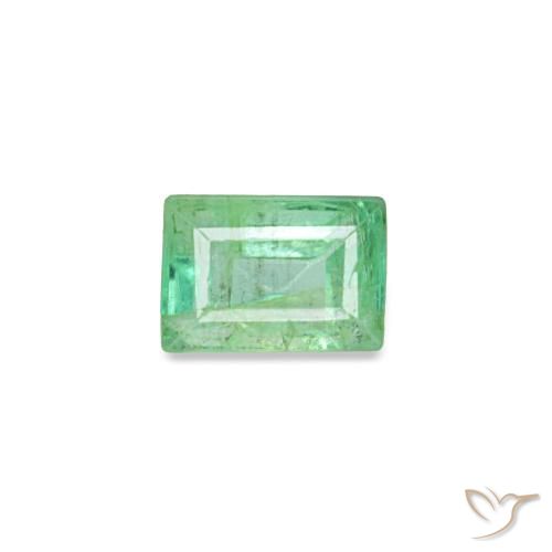 Esmeralda verde natural 0,18ct, baguete, VS-SI
