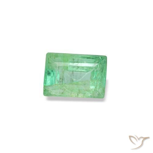 Esmeralda verde natural 0,18ct, baguete, VS-SI