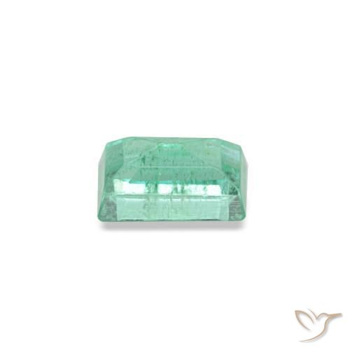 Esmeralda verde natural 0,16ct, baguete, SI