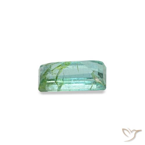 Esmeralda verde natural 0,14ct, baguete, SI