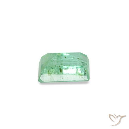 Esmeralda verde natural 0,14ct, baguete, VS-SI