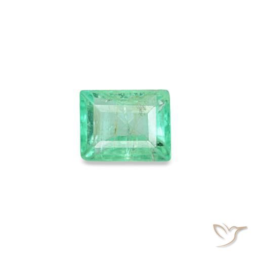 Esmeralda verde natural 0,15ct, baguete, VS-SI