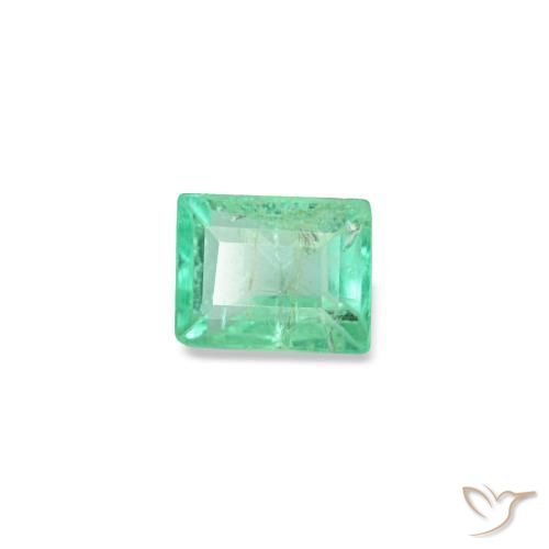 Esmeralda verde natural 0,15ct, baguete, VS-SI