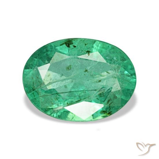 Esmeralda verde natural 1,22ct, corte oval, VS-SI