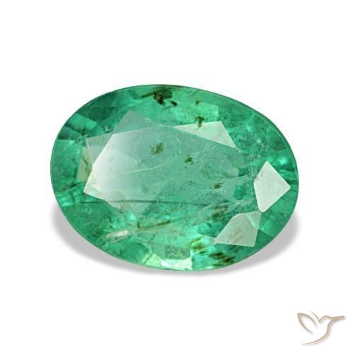 Esmeralda verde natural 1,22ct, corte oval, VS-SI