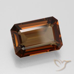 Enstatite Marrom avermelhado Natural 6.69ct, Corte Octógono / Esmeralda, VVS