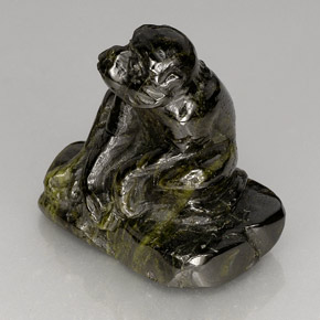 Epidoto verde natural 87,63ct, forma extravagante, opaco