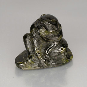Epidoto verde natural 38,79ct, forma extravagante, opaco