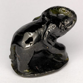 Epidoto verde natural 26,88ct, forma extravagante, opaco