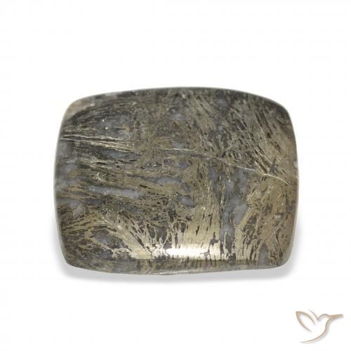 Feather Pyrite Bronze Enegrecido Natural 36.40ct, Almofada, Opaco