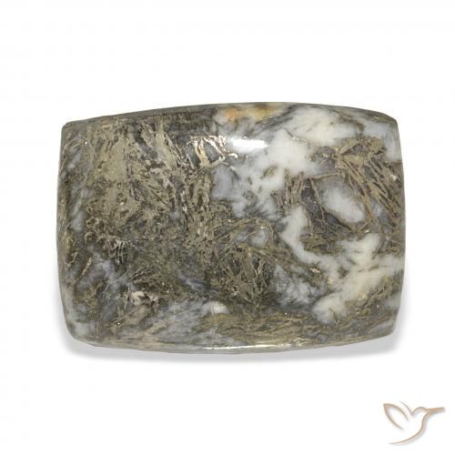 37.54ct Natural Bronze Enegrecido Feather Pyrite, Almofada, Opaco
