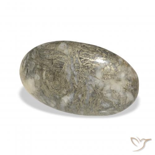 Feather Pyrite Multicolorido Natural 21.25ct, oval, Opaco