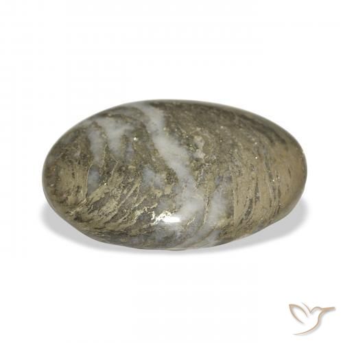 Feather Pyrite Multicolorido Natural 30.90ct, oval, Opaco