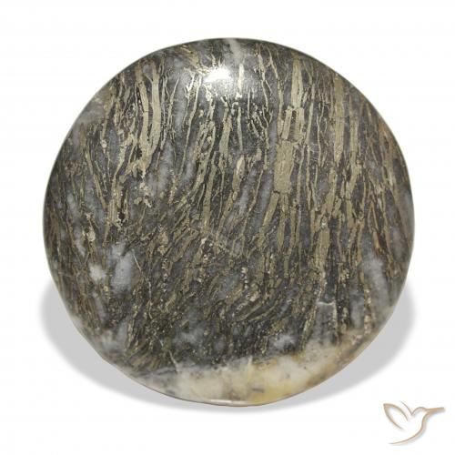 35.90ct Natural Multicolorido Feather Pyrite, Redondo, Opaco