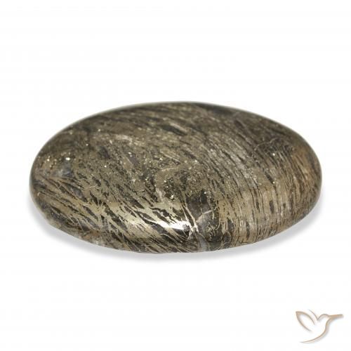 Feather Pyrite Multicolorido Natural 38.68ct, oval, Opaco