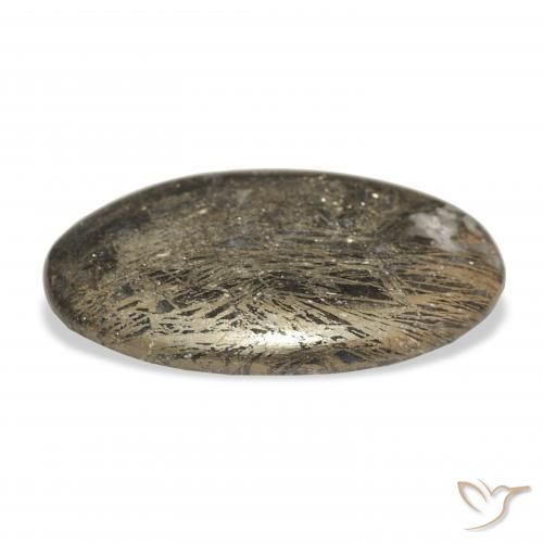 Feather Pyrite Multicolorido Natural 33.42ct, oval, Opaco