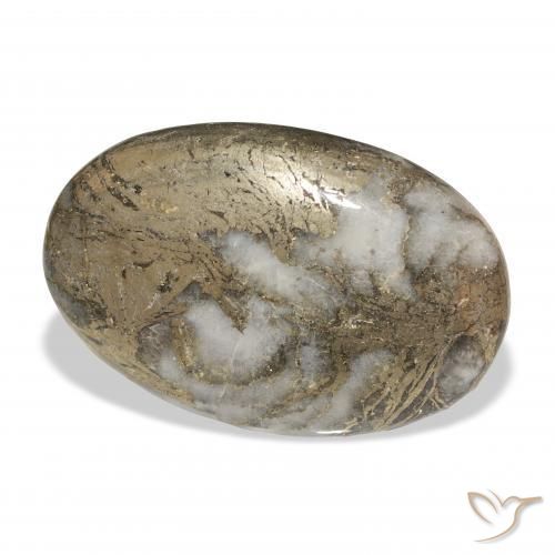 Feather Pyrite Multicolorido Natural 35.51ct, oval, Opaco