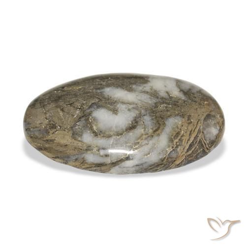Feather Pyrite Multicolorido Natural 35.51ct, oval, Opaco