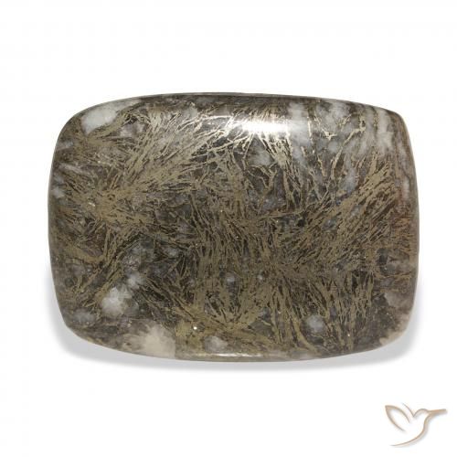 30.63ct Natural Multicolorido Feather Pyrite, Almofada, Opaco