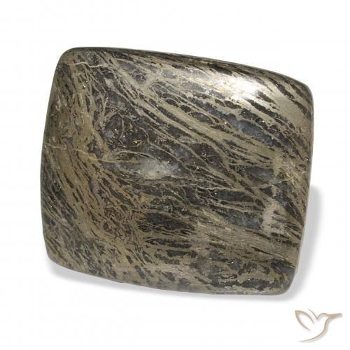 Feather Pyrite Multicolorido Natural 32.15ct, Almofada, Opaco
