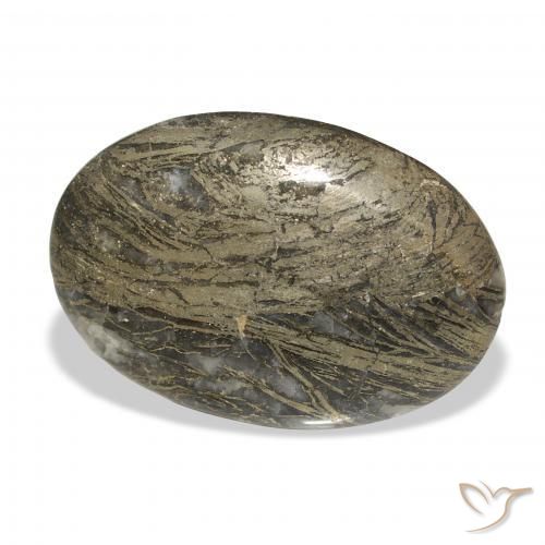 Feather Pyrite Multicolorido Natural 27.23ct, oval, Opaco