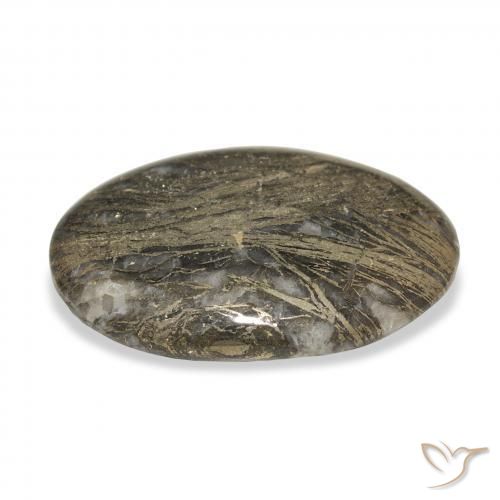 Feather Pyrite Multicolorido Natural 27.23ct, oval, Opaco