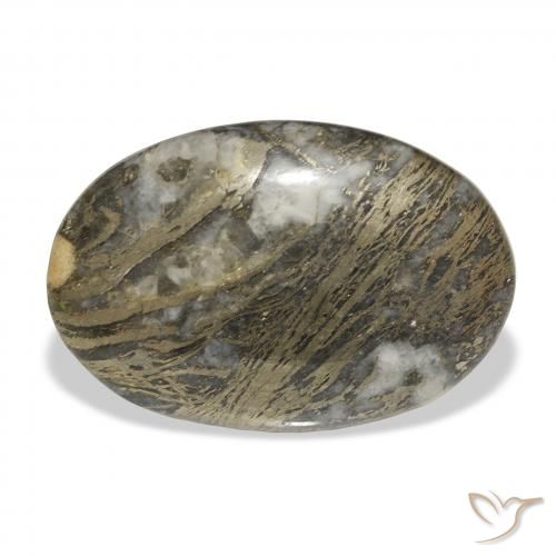26.51ct Natural Multicolorido Feather Pyrite, oval, Opaco