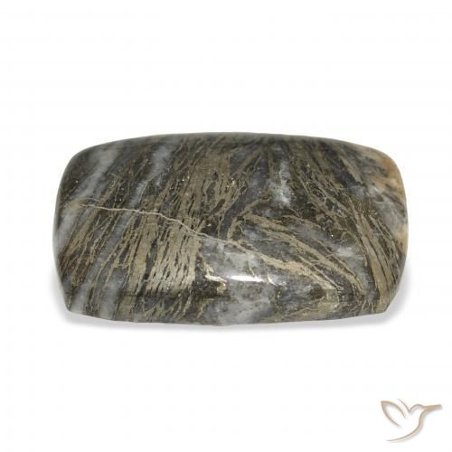 Feather Pyrite Multicolorido Natural 25.34ct, Almofada, Opaco