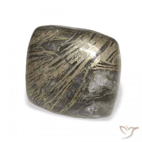 Feather Pyrite Multicolorido Natural 12.76ct, Almofada, Opaco
