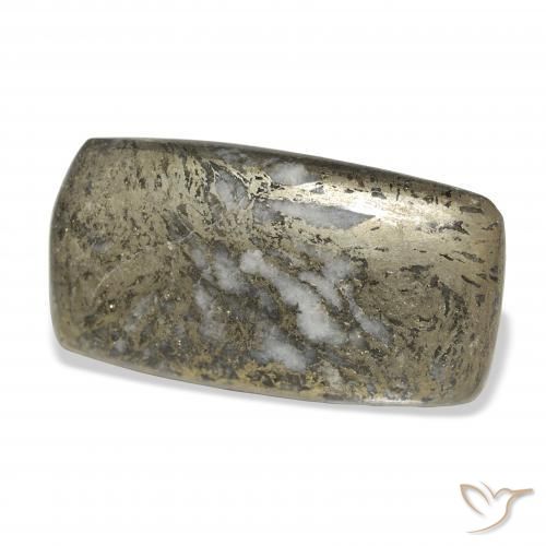 Feather Pyrite Multicolorido Natural 32.65ct, Almofada, Opaco