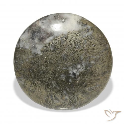 36.22ct Natural Multicolorido Feather Pyrite, Redondo, Opaco