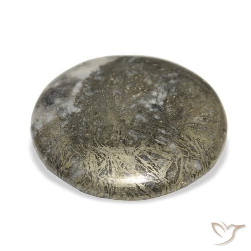 Feather Pyrite Multicolorido Natural 36.22ct, Redondo, Opaco