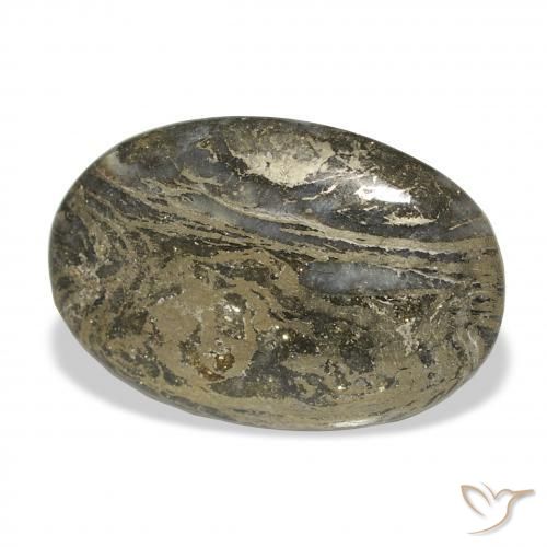 Feather Pyrite Multicolorido Natural 14.09ct, oval, Opaco