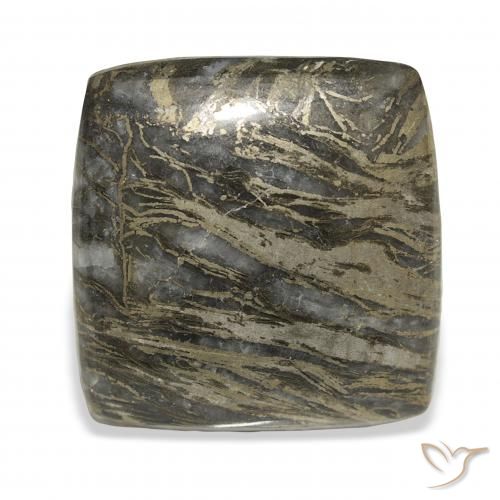 28.75ct Multicolorido Feather Pyrite, Almofada, Opaco