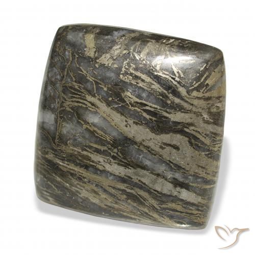 Feather Pyrite Multicolorido Natural 28.75ct, Almofada, Opaco