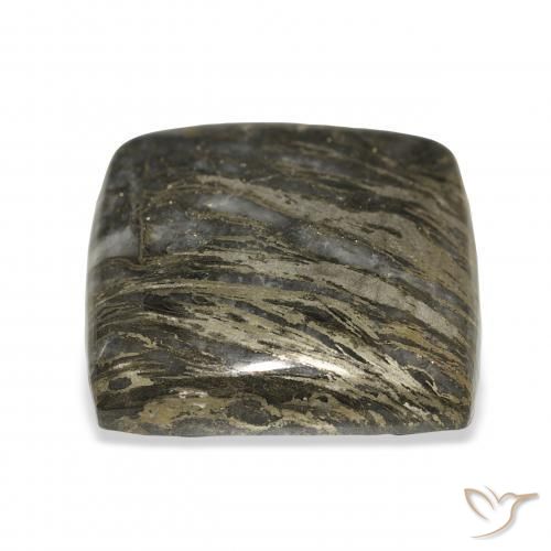 Feather Pyrite Multicolorido Natural 28.75ct, Almofada, Opaco