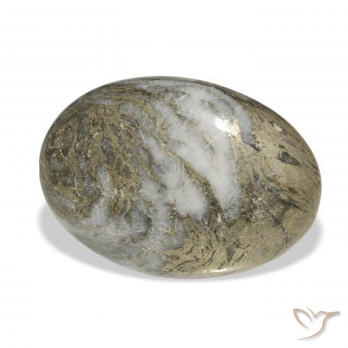 Feather Pyrite Multicolorido Natural 22.73ct, oval, Opaco