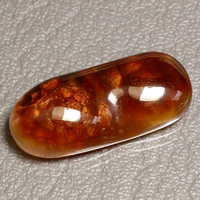 Ágata de fogo multicolorido natural 14,63ct, transparente, transparente/translúcido