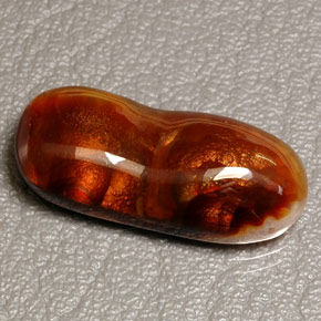 Ágata de fogo multicolorido natural 14,63ct, transparente, transparente/translúcido