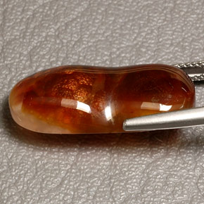 Ágata de fogo multicolorido natural 14,63ct, transparente, transparente/translúcido