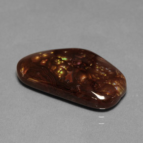Ágata de fogo multicolorido natural 12,36ct, forma extravagante, opaco