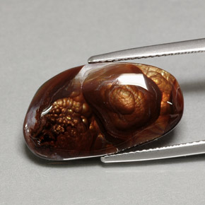 Ágata de fogo multicolorido natural 8,41ct, forma extravagante, opaco