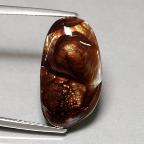 Ágata de fogo multicolorido natural 8,41ct, forma extravagante, opaco