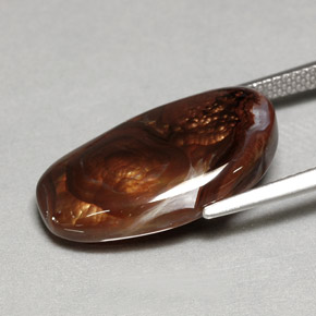 Ágata de fogo multicolorido natural 8,41ct, forma extravagante, opaco