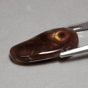 Ágata de fogo multicolorido natural 10,63ct, transparente, transparente/translúcido